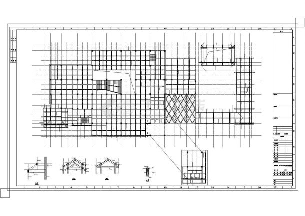 重庆市江津区5层框架结构博物馆全套结构设计CAD图纸（含地下车库）-图二
