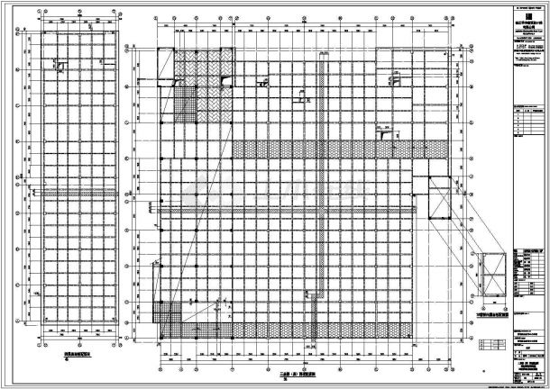 西安市某重点高校3层框架结构学生食堂全套结构设计CAD图纸-图二