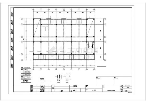 大连市某大学两栋4层框架结构学生宿舍楼结构设计CAD图纸（含闷顶层）-图一