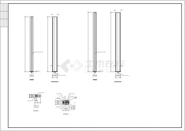 某 24m跨单层门式刚架钢结构厂房（91.5x30m）设计cad全套结施图（含设计说明）-图一