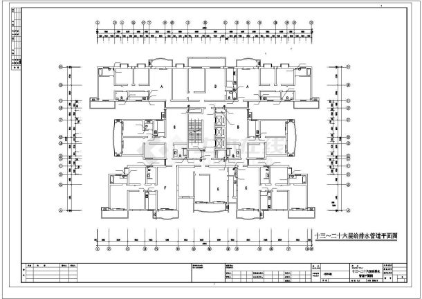 高层商业综合楼全套给排水设计施工图-图二