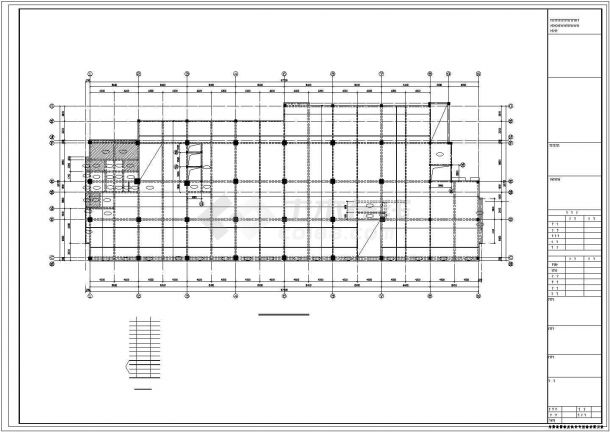 渭南市西青路某社区11层框架结构商住楼结构设计CAD图纸（1-3层商用）-图一