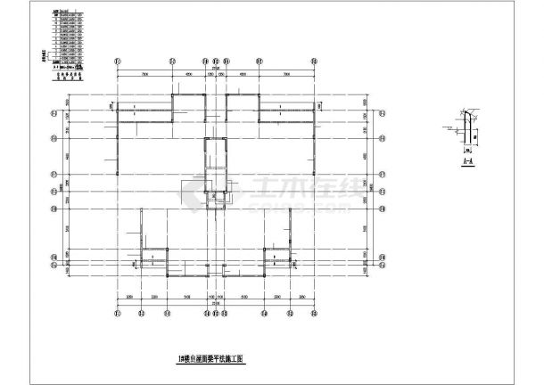 昆明市朗诗花园小区5200平米11层剪力墙住宅楼建筑结构设计CAD图纸-图一