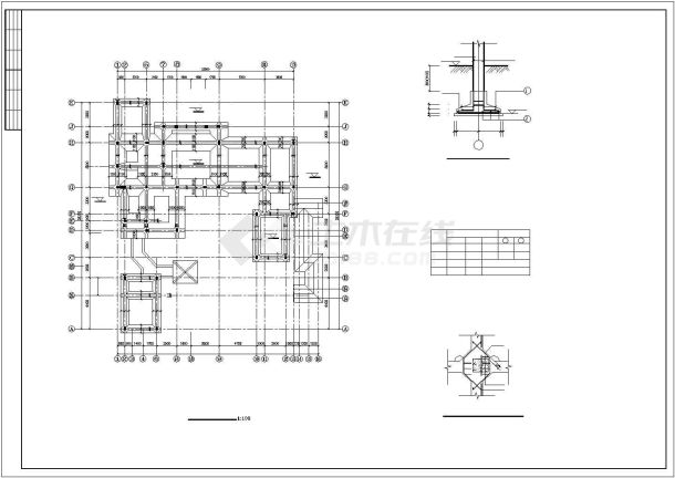 某中国古典别墅建筑结构给排水施工图-图二