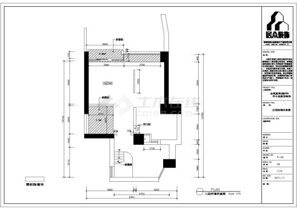 【广东】某多层欧式别墅室内装修设计CAD全套施工图（含效果图）-图一