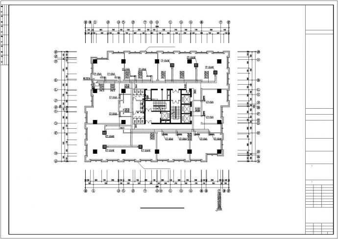 某地方高层综合楼空调CAD平面布置参考图_图1