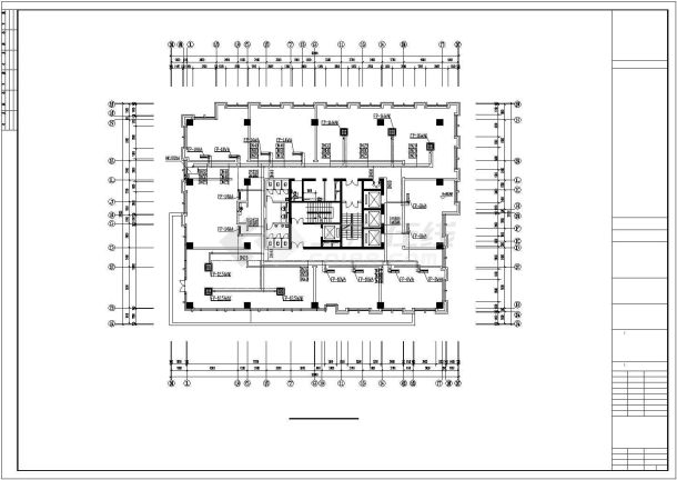 某地方高层综合楼空调CAD平面布置参考图-图二