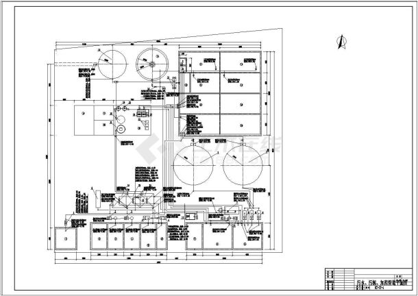 某化工废水环保处理设计cad施工图纸-图二