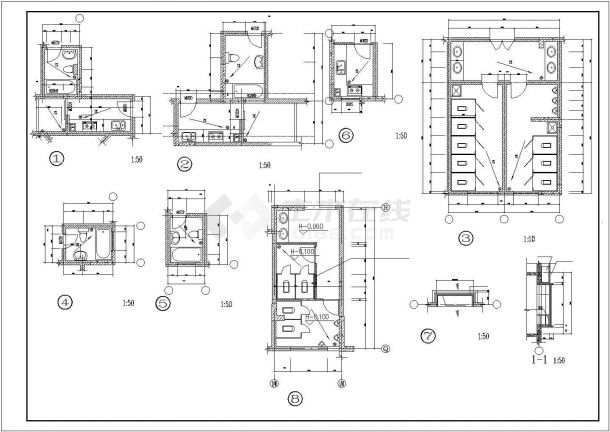高层住宅办公全套综合楼CAD施工图-图二