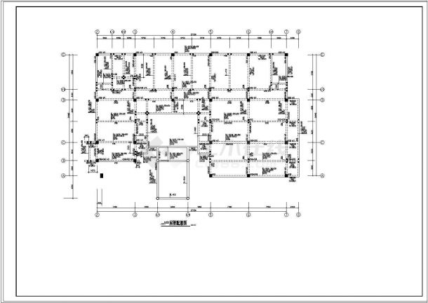 办公楼设计_江苏某六层框架结构办公楼结构设计cad图纸（7度抗震）-图二