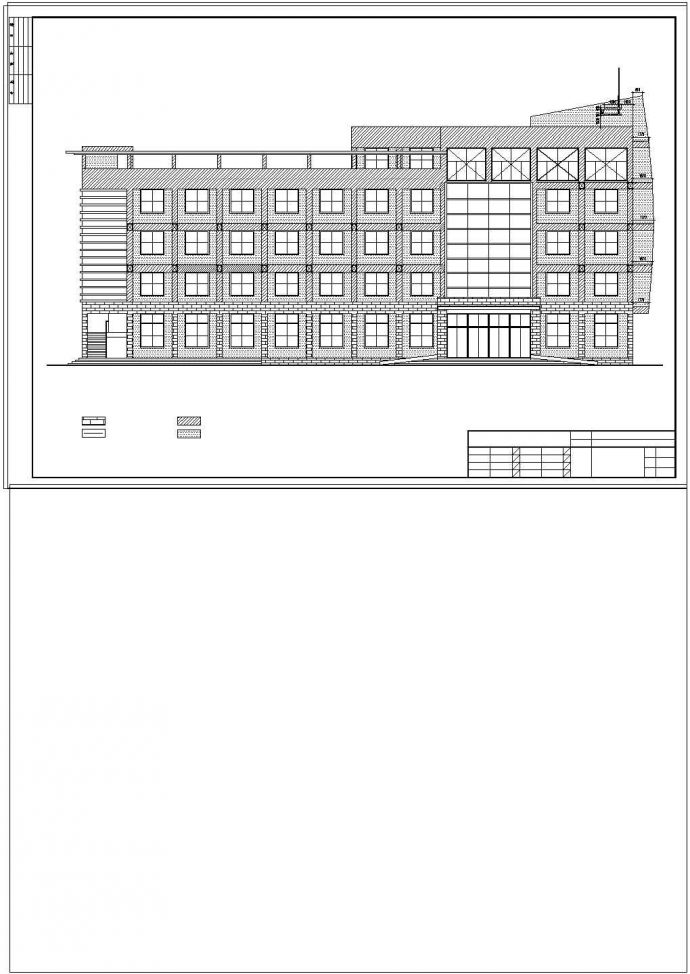 办公楼设计_某20米框架结构五层办公楼建筑设计cad图纸_图1