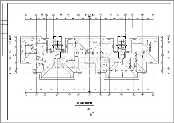 合肥市南郡花园小区4400平米9层剪力墙结构住宅楼CAD建筑设计图纸-图一