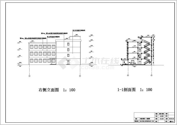 许昌市某高级中学5100平米3层框架结构教学楼建筑结构设计CAD图纸-图一