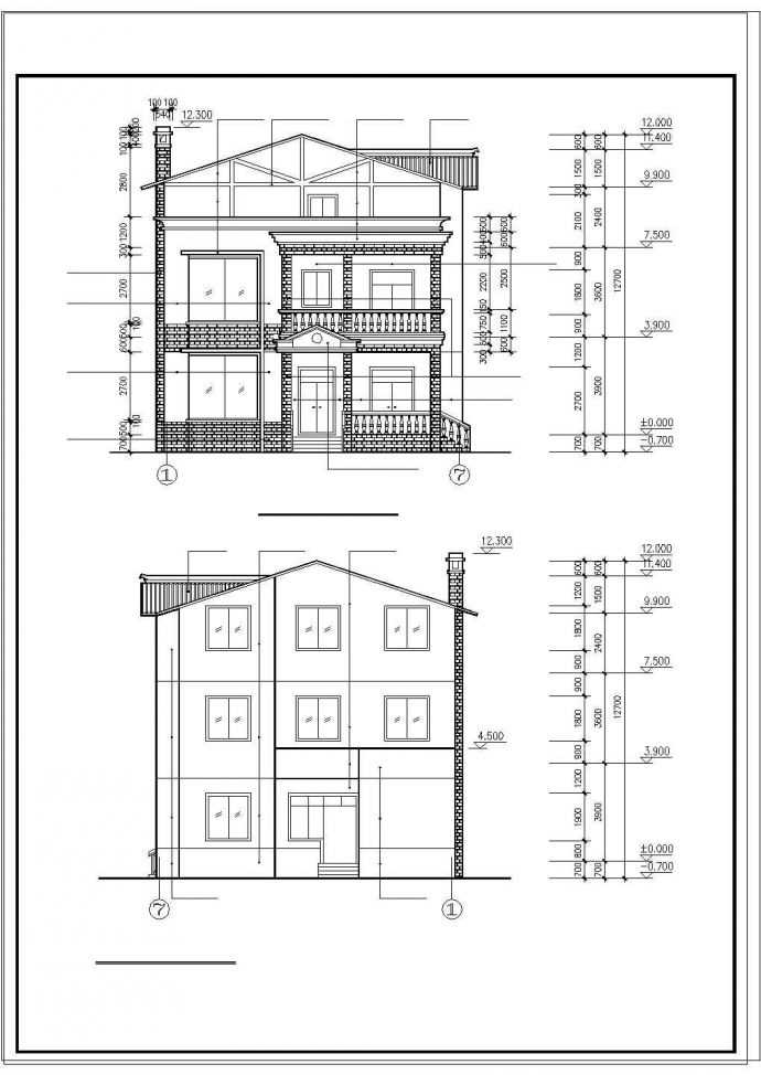 什邡某农村住宅建筑CAD设计施工图纸_图1