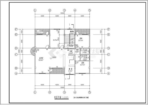 私人商住宅楼建筑cad设计施工图（含设计说明）-图一