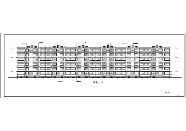 郑州市世纪鸿远小区9400平米6层混合结构住宅楼CAD建筑设计图纸-图一