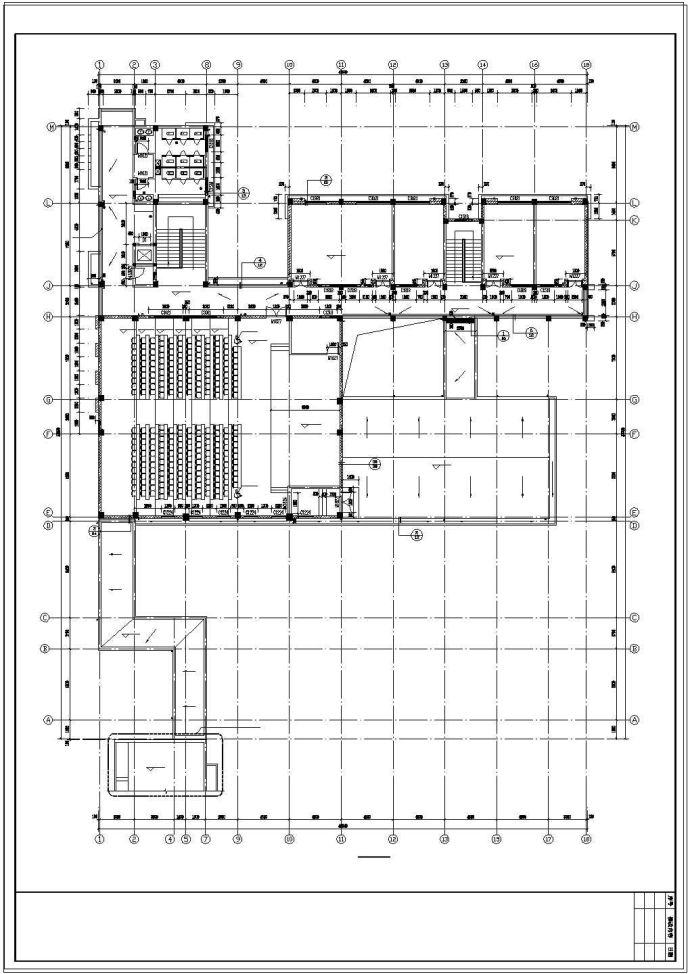 某框架四层小学教学楼建筑设计cad施工图（建筑面积3744平方米）_图1