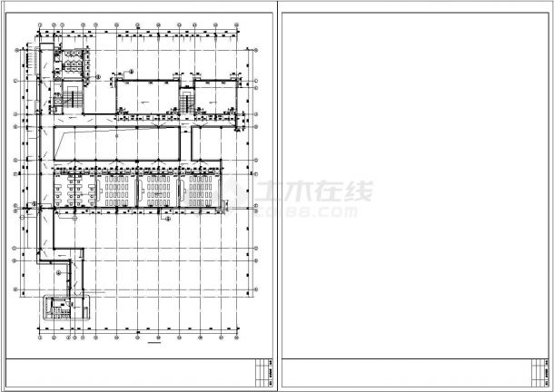 某框架四层小学教学楼建筑设计cad施工图（建筑面积3744平方米）-图二