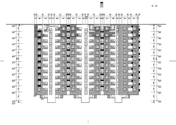 湘潭市贵臣花园小区11层框架结构住宅楼全套CAD建筑设计图纸-图二