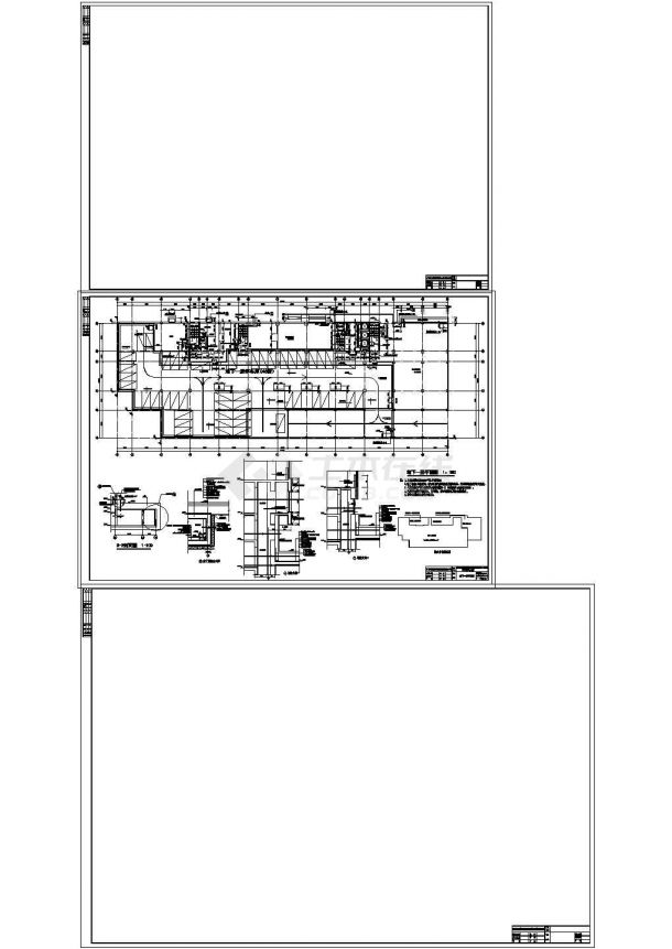 办公楼设计_某厂区三层框架结构办公楼建筑cad设计方案图纸-图一