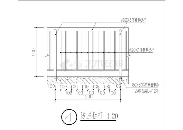 温州市某物流中转中心33平米单层砖混结构门卫传达室结构设计CAD图纸-图一