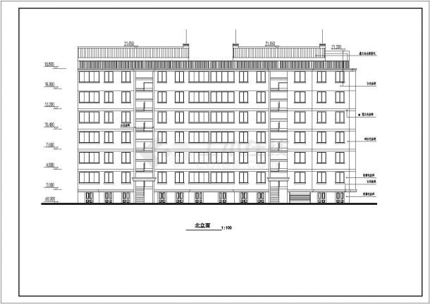 某砖混结构六层住宅楼设计cad详细建筑施工图（含设计说明）-图一