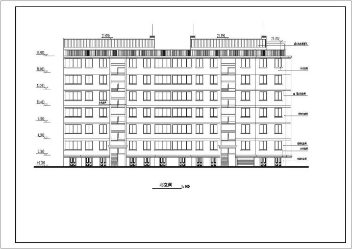 某砖混结构六层住宅楼设计cad详细建筑施工图（含设计说明）_图1