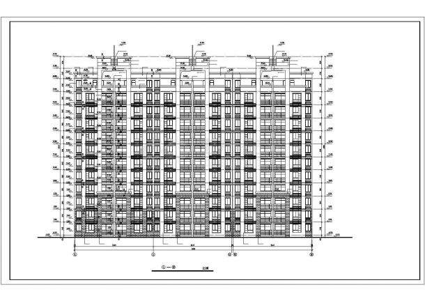 台州市阳山花苑小区12层框架结构住宅楼全套建筑设计CAD图纸-图一