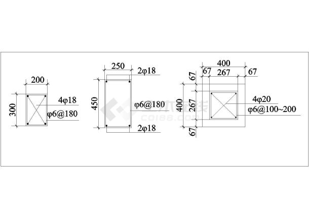 某木质特色方形景观亭设计cad建筑施工图-图一