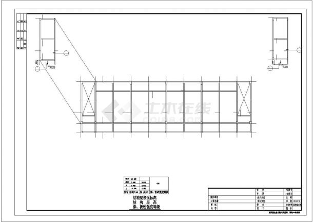 长春市某高校附属小学2层框架结构教学楼全套结构设计CAD图纸-图一
