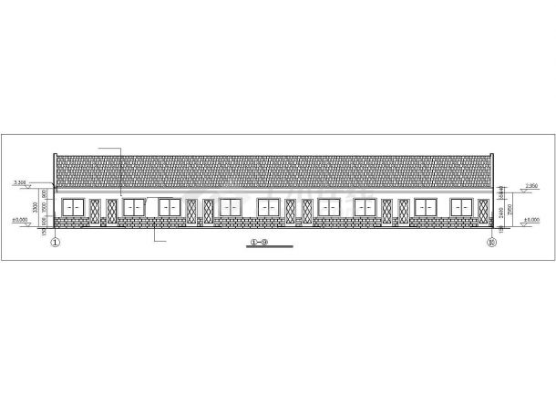 成都市某现代化工厂410平米单层砖混结构职工宿舍楼建筑设计CAD图纸-图一