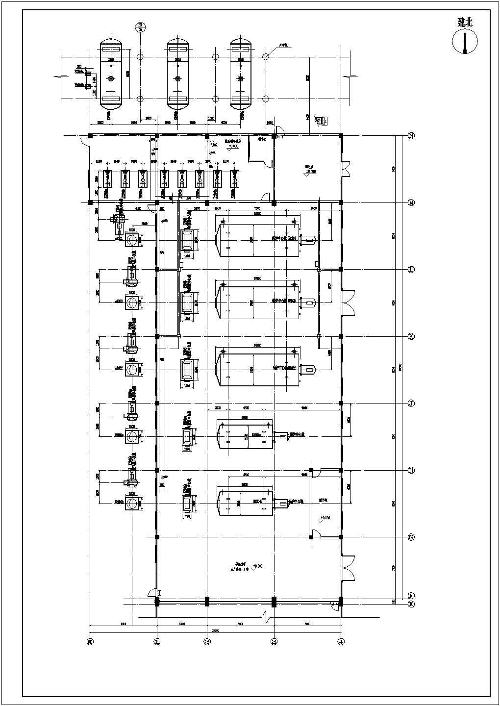 某大型燃气导热油炉设计cad安装施工图