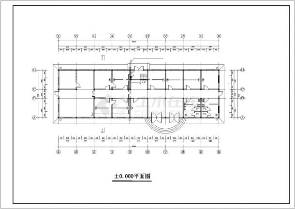 长32.4米 宽9.6米 3层液化天然气工厂综办楼水电施设计图-图二