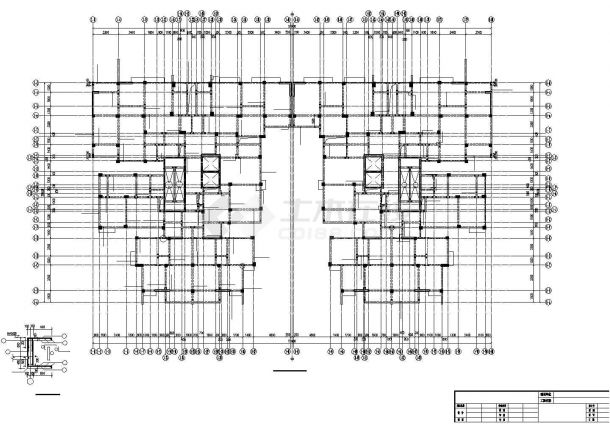天津市某拆迁安置小区25层框架剪力墙结构住宅楼全套结构设计CAD图纸-图二