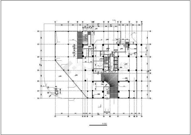 河南高层住宅建筑平面设计图，共七张-图一