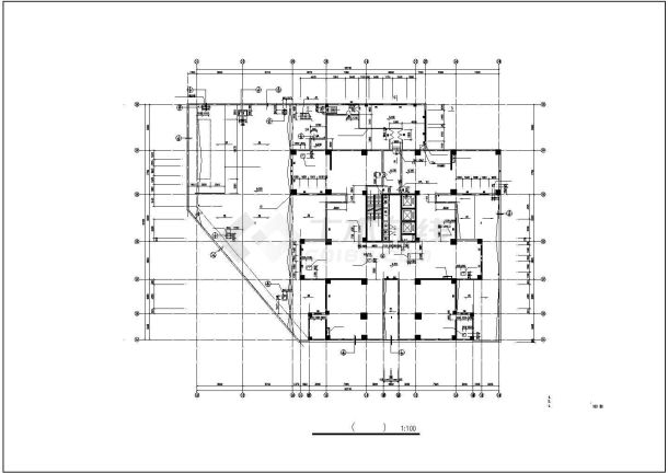 河南高层住宅建筑平面设计图，共七张-图二