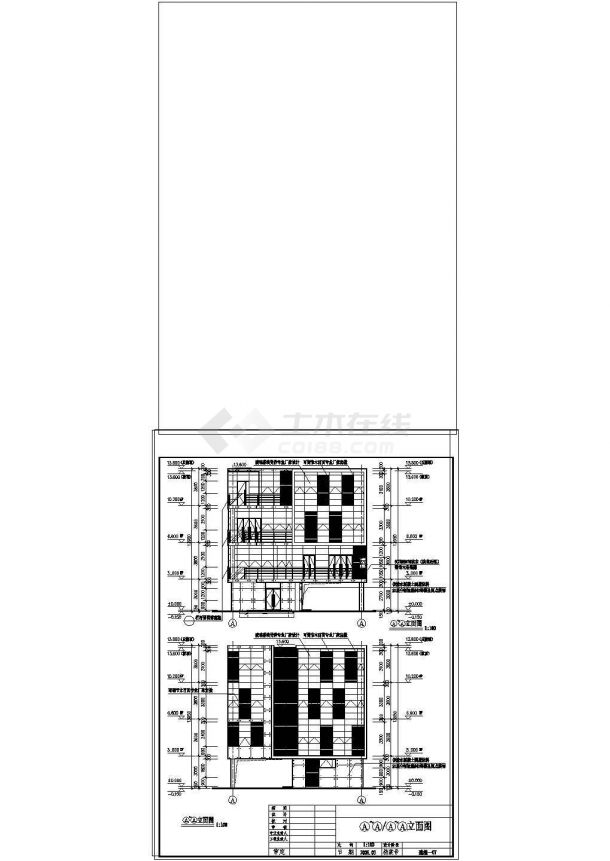 某别墅全套建施设计CAD图纸（含2张效果图）-图一