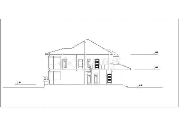 丽江市某别墅区2层砖混结构单体别墅建筑设计CAD图纸（13套方案）-图一