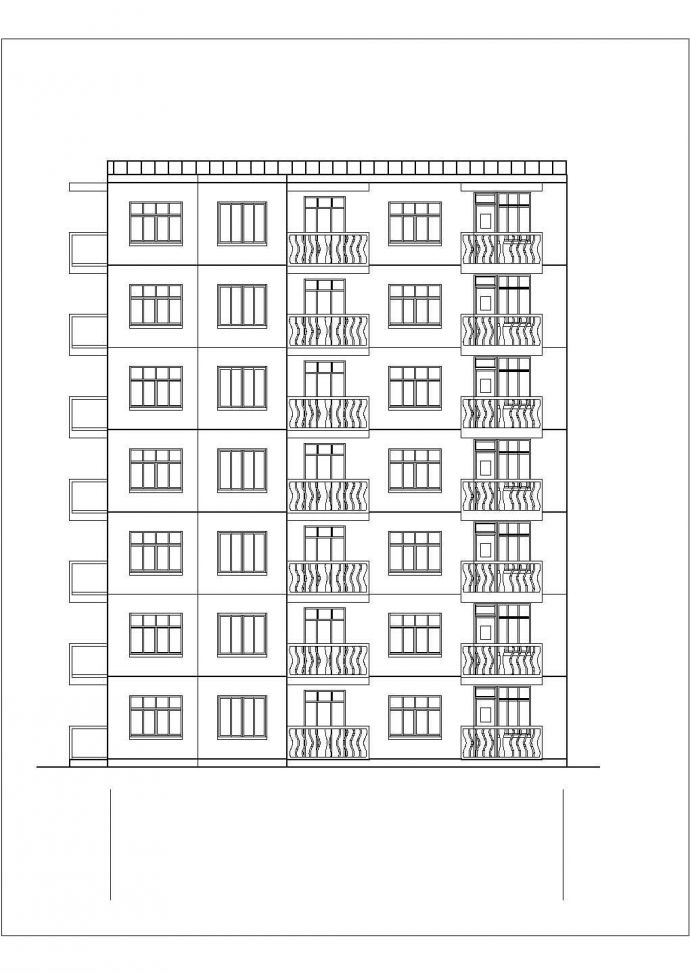 太原市万和家园小区7层砖混结构住宅楼全套建筑设计CAD图纸_图1
