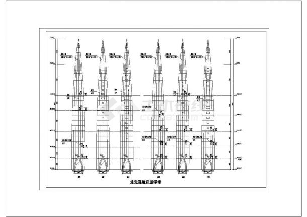 [施工图][西部]8万平内外壳钢桁架结构歌剧院钢结构CAD建筑设计施工图-图一