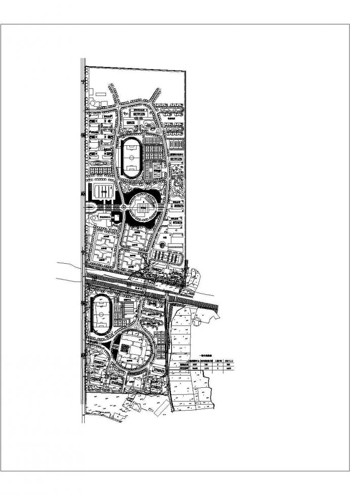 南航新校区规划设计cad施工总平面图（含一期公寓指标）_图1