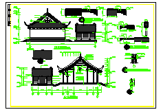 某地财神殿建筑全套设计CAD施工图-图一