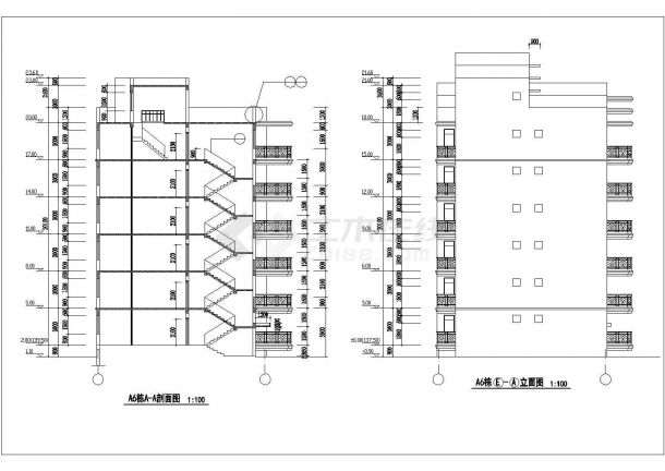 汾阳市阳光花园小区7层砖混结构住宅楼全套建筑设计CAD图纸-图一