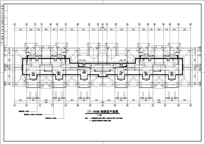 黄山市北方花园小区6层砖混结构住宅楼建筑设计CAD图纸（含阁楼和半地下室）_图1