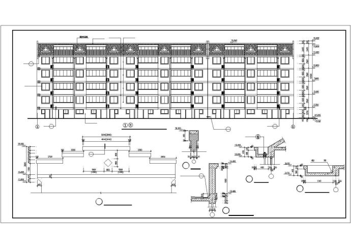 3370平米5层砖混结构住宅楼建筑设计CAD图纸（含跃层和架空层）_图1