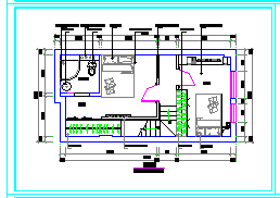 国际广场单身公寓装修设计CAD图-图一