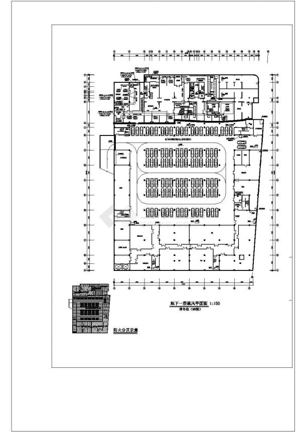 商场空调通风防排烟设计CAD建筑设计施工图-图一