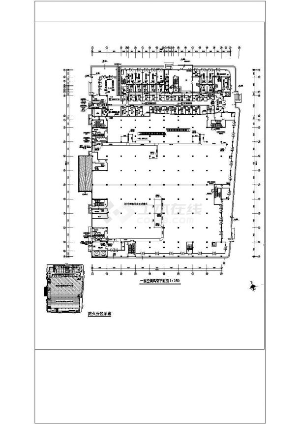商场空调通风防排烟设计CAD建筑设计施工图-图二