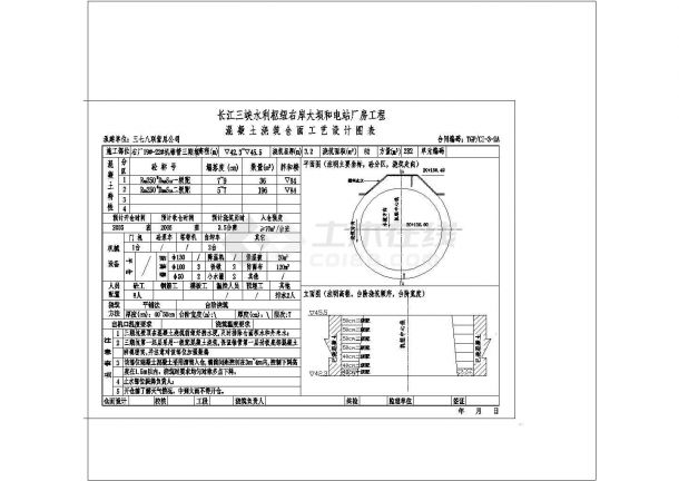 长江三峡水利枢纽大坝及电站厂房CAD设计施工图-图一