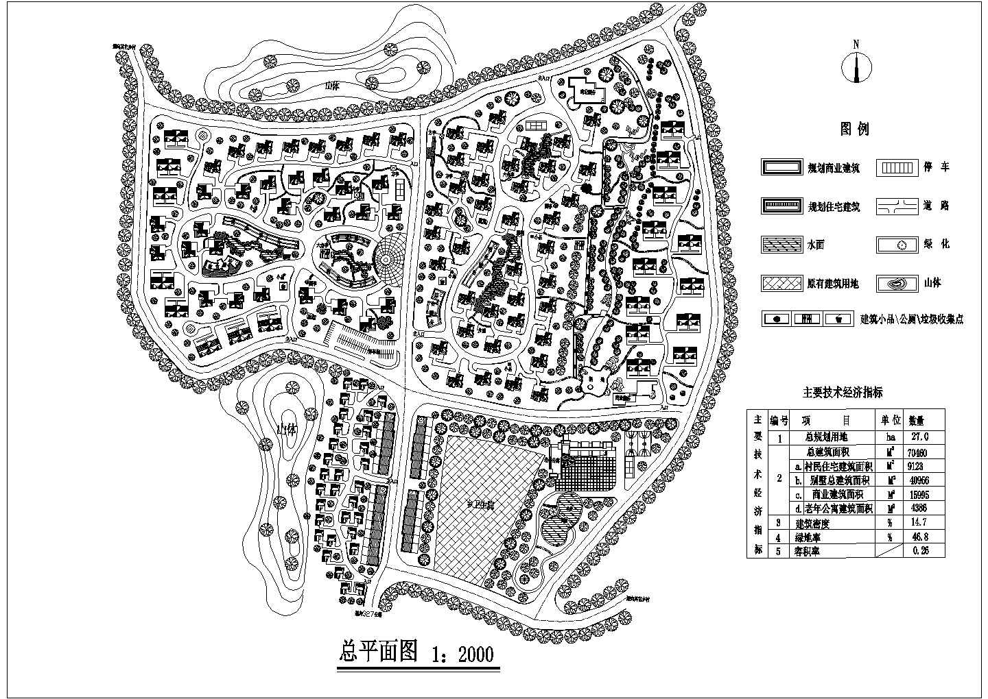70460平米旧村改造规划施工图